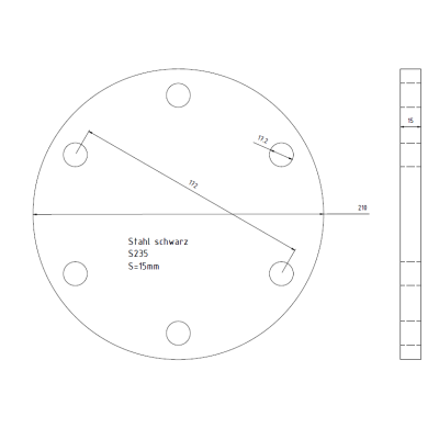 Rotatoraufnahme Reduzierstück 6-Loch